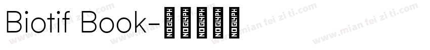 Biotif Book字体转换